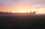 Norfolk sunset 3 - there were dangerous sheep in the mist!
