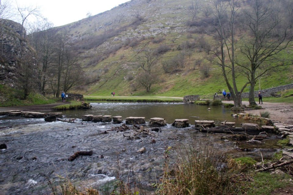 Dovedale stepping-stones - one's missing