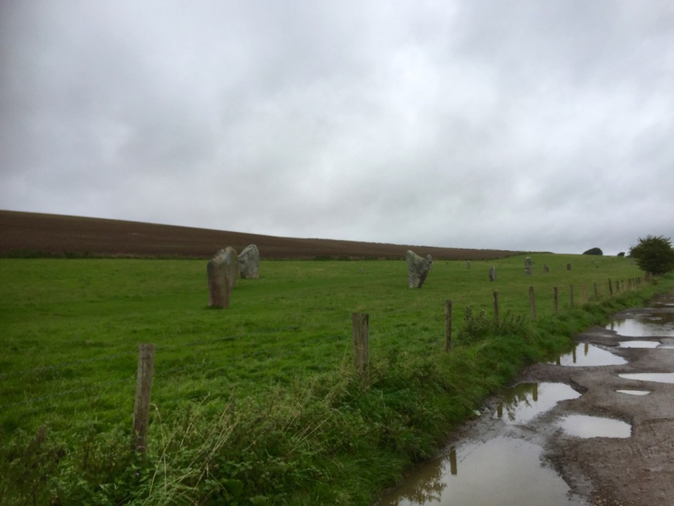 Road to Avebury - avenue of standing stones