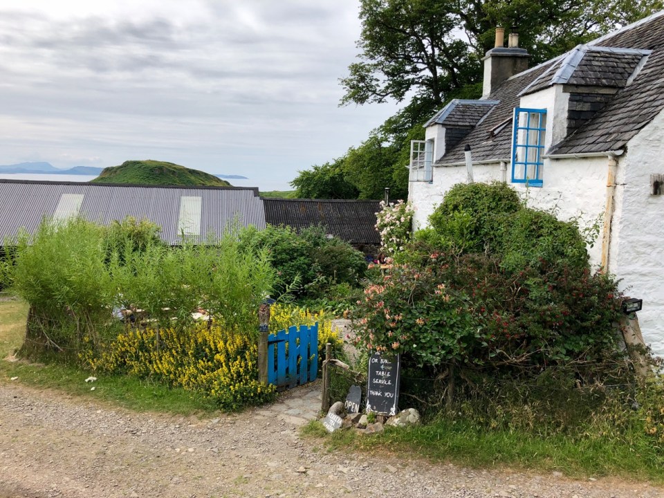 Remote cafe with very good cake, also a bunkhouse