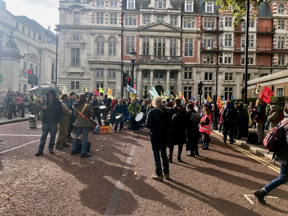 Road block next to St. James' Park