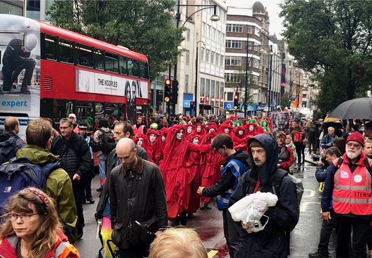 Red Brigade leading the procession