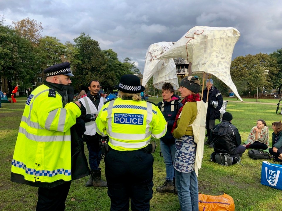 Murmuration talking to the police