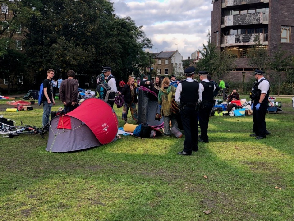 Light green patches where tents ha been, but park generally in good state