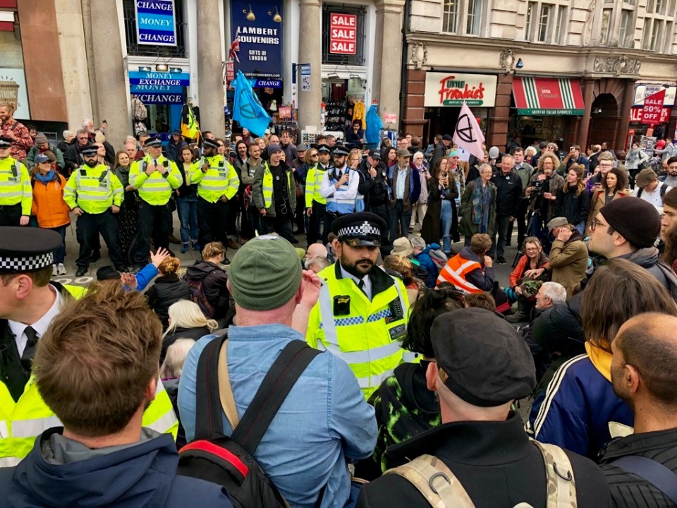 George Monbiot being arrested