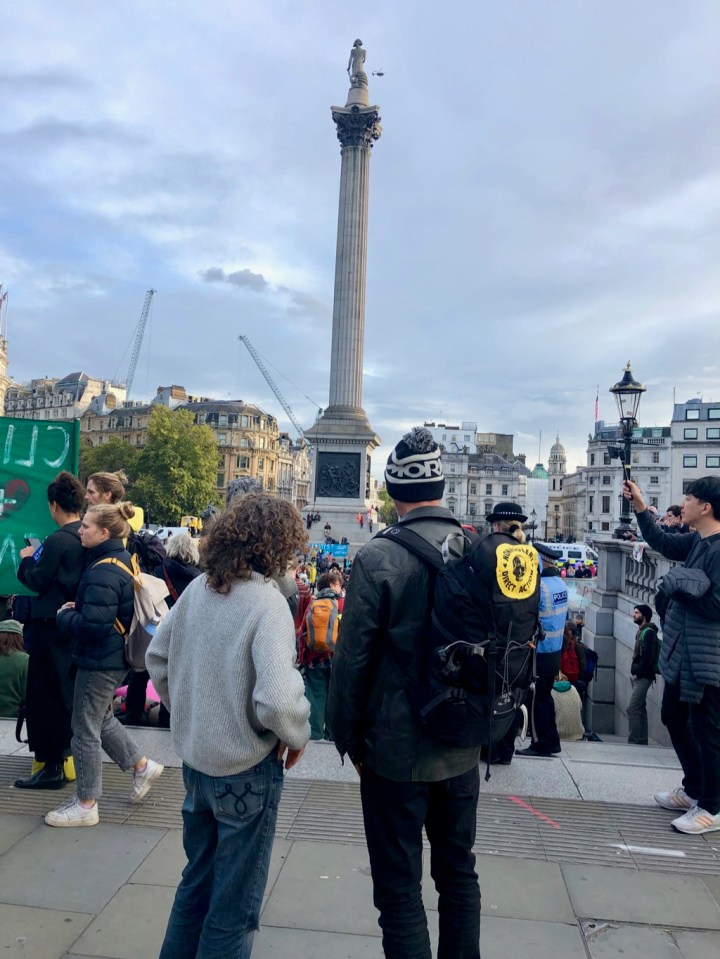 Two Norwich Rebels survey the scene