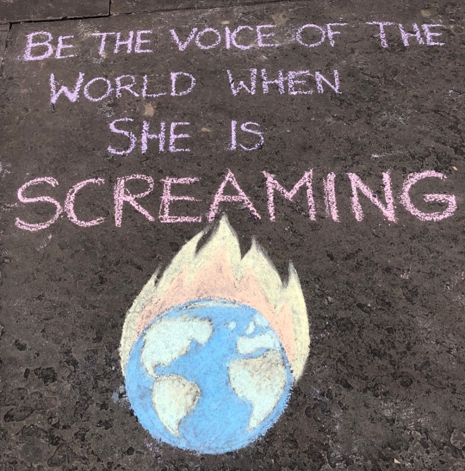 Be the voice of the World when she is screaming