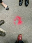 Red Hand prints started to appear round London