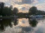 Ranworth Broad looking toward church as clouds gather