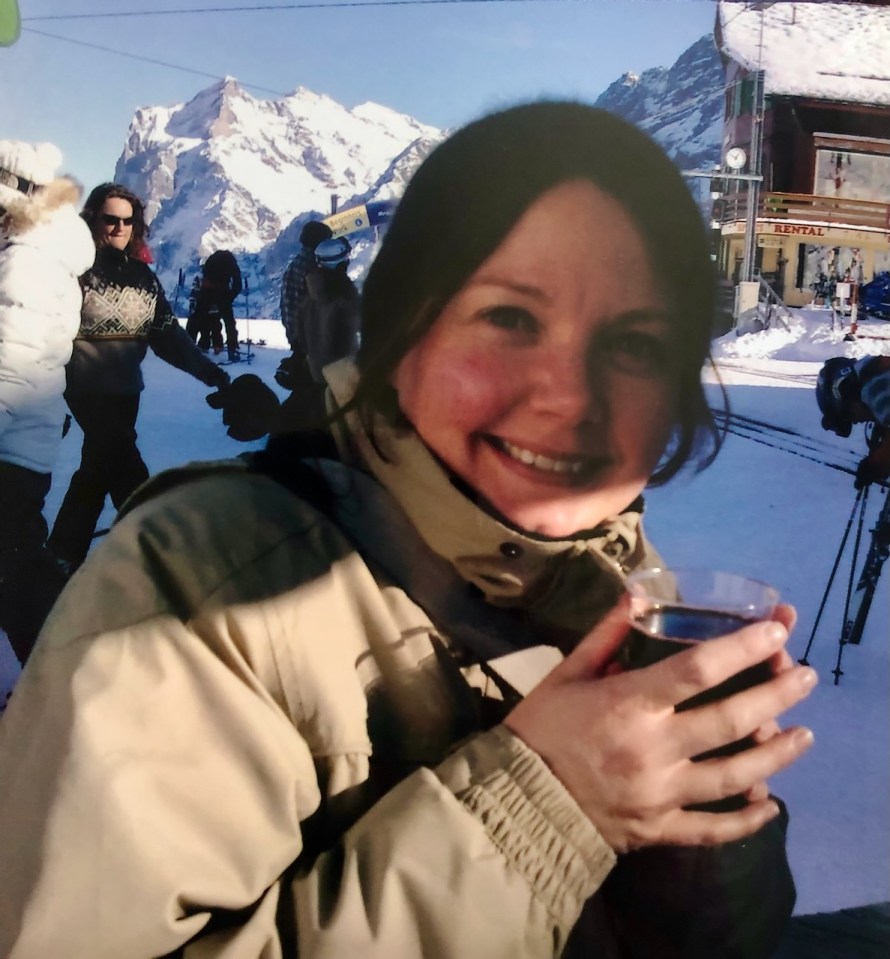 Wengen - Lu was not a great fan of ski-ing, but liked the gluhwein
