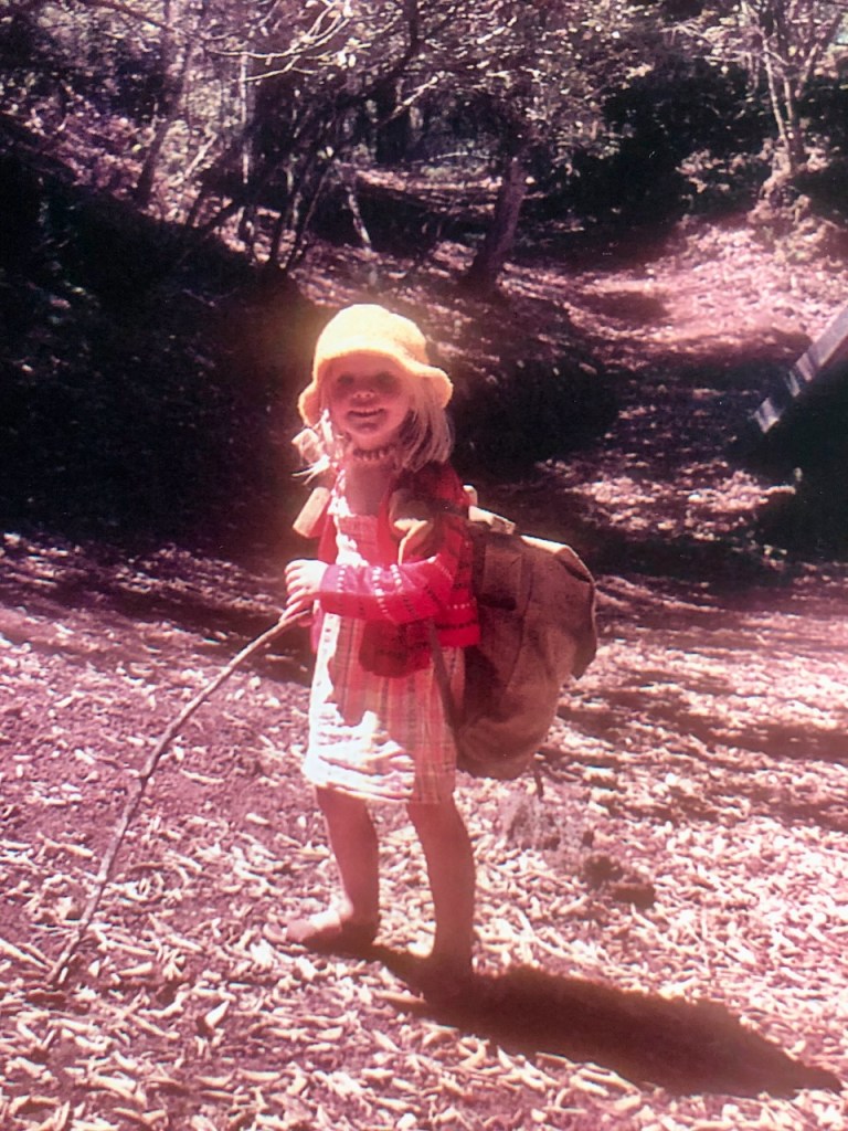 Lu, walking up a volcano in New Zealand I think.