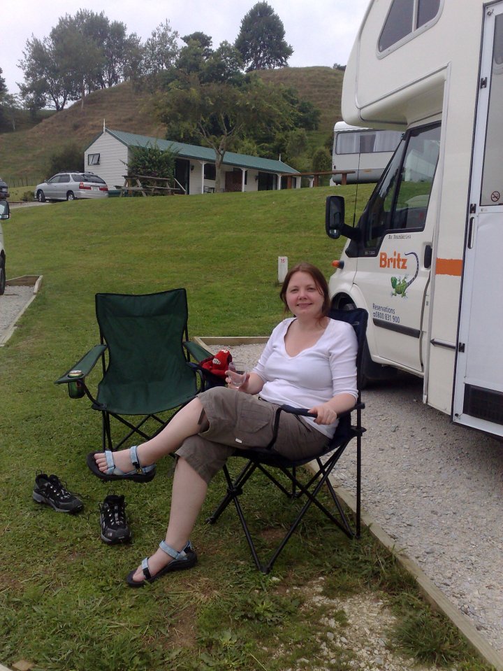 Waitomo, chilling out post caves.