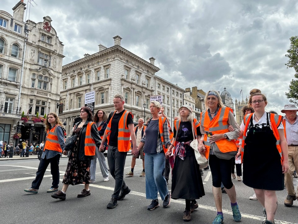 Marching down Whitehall