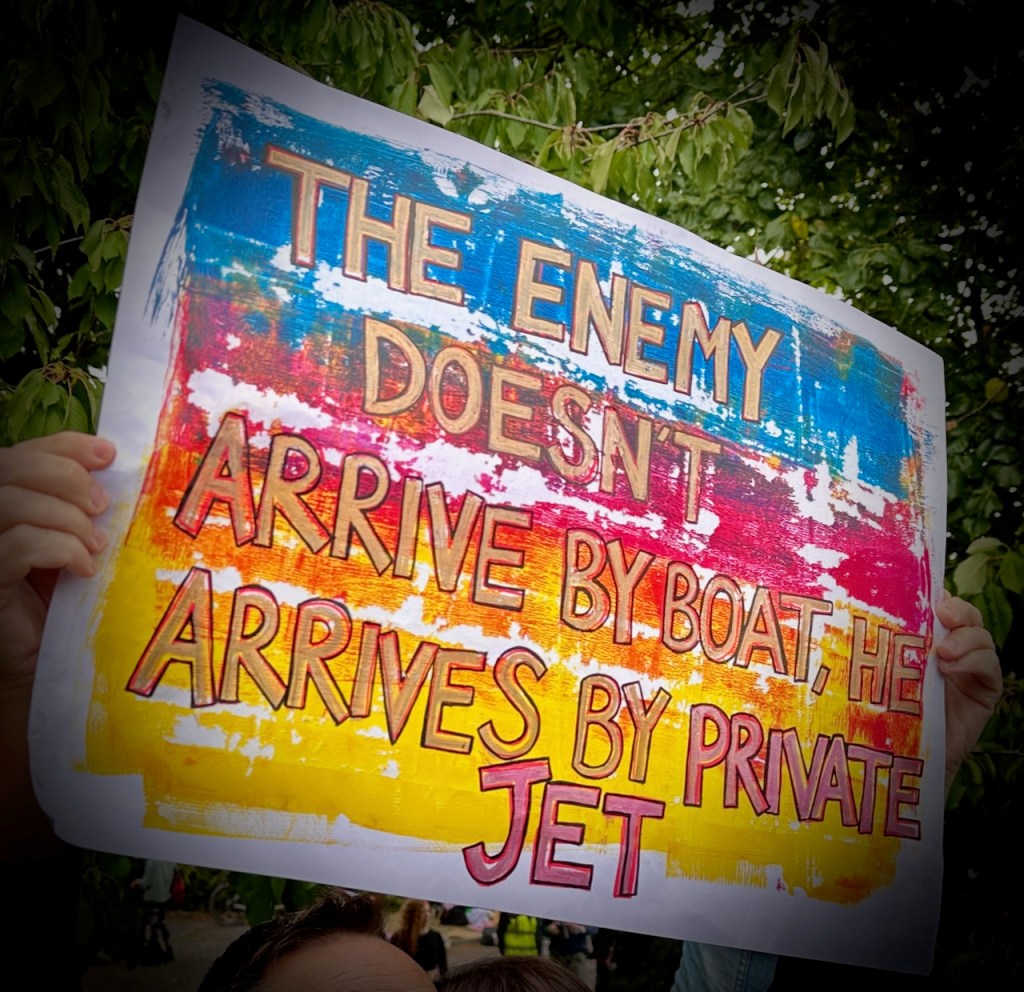 The enemy doesn't arrive by boat, he arrives by private jet
